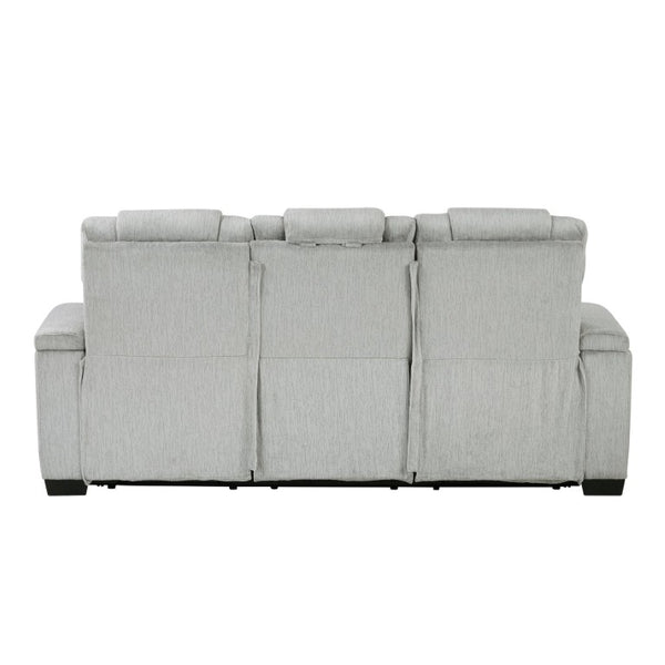 English Elm Luxury Reclining Sofa and Loveseat Set with LED Lighting Wireless Speaker Microfiber B011S04340