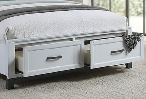 English Elm 3Pc Queen Platform Bedroom Set with Panel Headboard Underbed Storage and Nightstands B011S04346