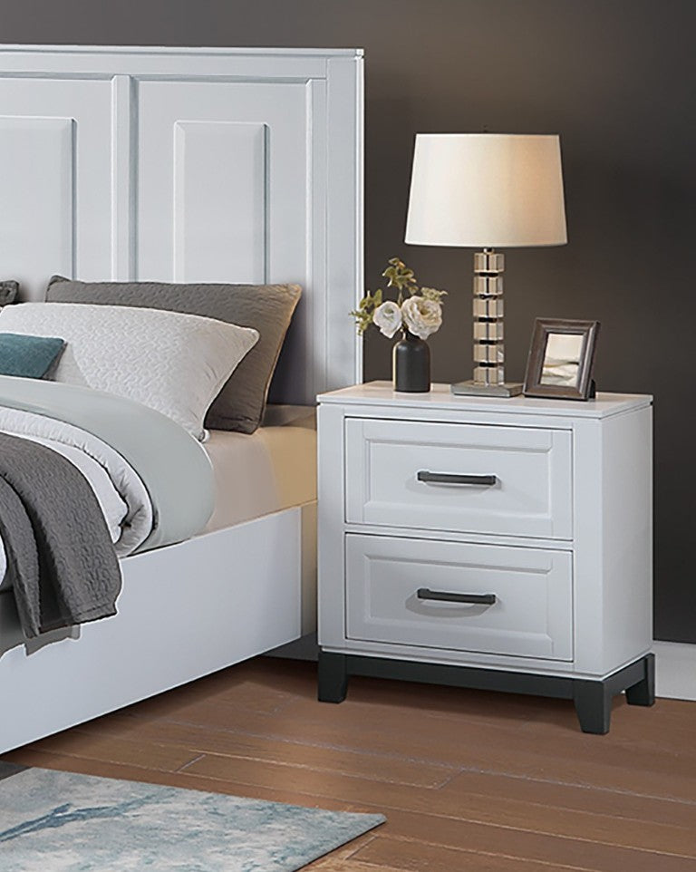 English Elm 3Pc Queen Platform Bedroom Set with Panel Headboard Underbed Storage and Nightstands B011S04346