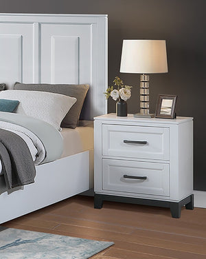 English Elm 3Pc Queen Platform Bedroom Set with Panel Headboard Underbed Storage and Nightstands B011S04346