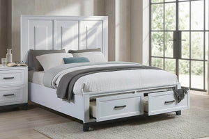 English Elm 3Pc Queen Platform Bedroom Set with Panel Headboard Underbed Storage and Nightstands B011S04346