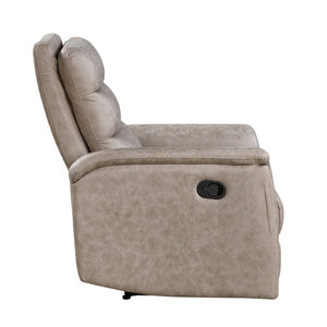 English Elm Reclining Sofa Set with Microfiber Upholstery Cup Holders and Storage Console for Living Rooms 3pc B011S04354