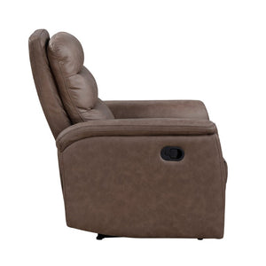 English Elm Modern Three Piece Reclining Sofa Set with Microfiber Upholstery and Storage Console B011S04363