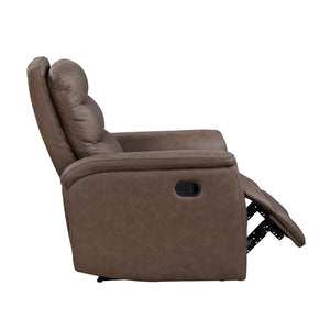 English Elm Modern Three Piece Reclining Sofa Set with Microfiber Upholstery and Storage Console B011S04363