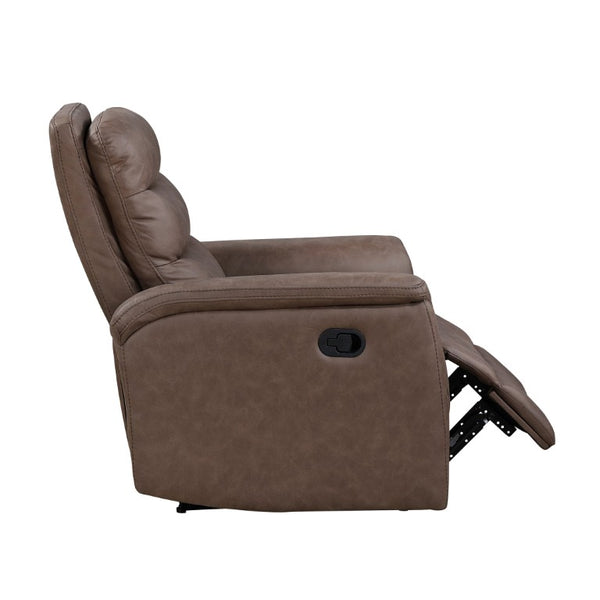 English Elm Modern Three Piece Reclining Sofa Set with Microfiber Upholstery and Storage Console B011S04363