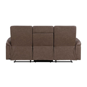 English Elm Gray Linen Futon Sofa Bed with Split Back Recline and Tapered Wood Legs MCM Style Brown B011S04364