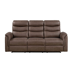 English Elm Gray Linen Futon Sofa Bed with Split Back Recline and Tapered Wood Legs MCM Style Brown B011S04364