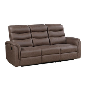 English Elm Gray Linen Futon Sofa Bed with Split Back Recline and Tapered Wood Legs MCM Style Brown B011S04364