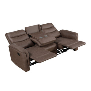 English Elm Gray Linen Futon Sofa Bed with Split Back Recline and Tapered Wood Legs MCM Style Brown B011S04364