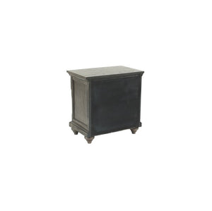 English Elm 3Pc Transitional Bedroom Set with Panel Bed Underbed Storage Nightstand and Tall Chest Gray King B011S04379