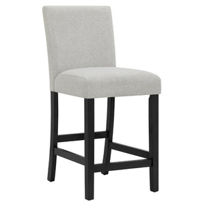 English Elm 6Pc Counter Height Dining Set Faux Marble Table Gray Upholstered Chairs Bench Gray 6-Piece B011S04406