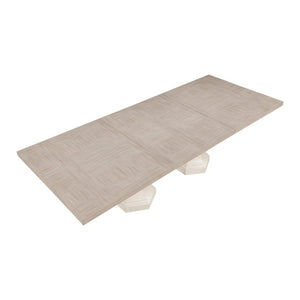 English Elm 5Pc Extendable Dining Set Solid Wood Two-Tone Table with Ivory Upholstered Chairs B011S04420