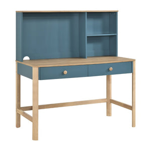English Elm Hutch, Writing Desk and Bookcase Study Set Rubberwood Scandinavian Home Office B011S04446