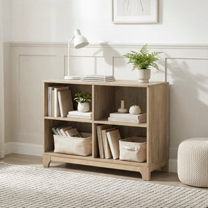 English Elm Hutch, Writing Desk and Bookcase Study Set Rubberwood Scandinavian Home Office B011S04446
