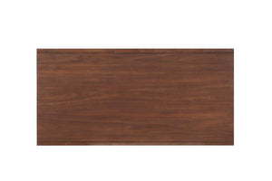 English Elm Cocktail and Sofa Table 2 Piece Set Mid Century Walnut Veneer with Nickel Hardware B011S04449