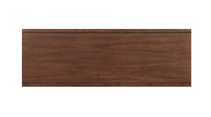 English Elm Cocktail and Sofa Table 2 Piece Set Mid Century Walnut Veneer with Nickel Hardware B011S04449