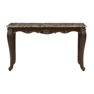 English Elm Cocktail End and Sofa 3 Piece Set with Marble Tops Cabriole Legs Cherry Finish B011S04459
