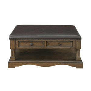 English Elm Cocktail End and Sofa 3 Piece Set Cherry Veneer Traditional Living Room Collection B011S04463