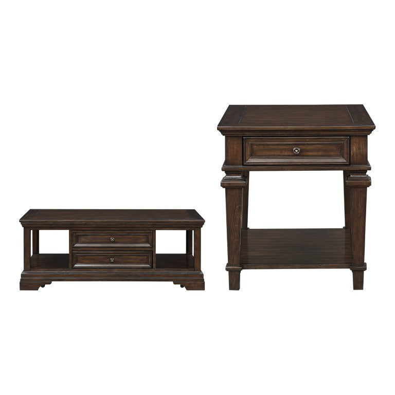 English Elm Cocktail and End Table Set Birch Veneer Lift Top Storage Living Room Duo B011S04468
