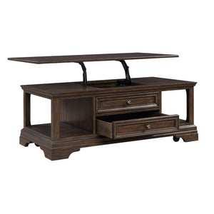 English Elm Cocktail and End Table Set Birch Veneer Lift Top Storage Living Room Duo B011S04468