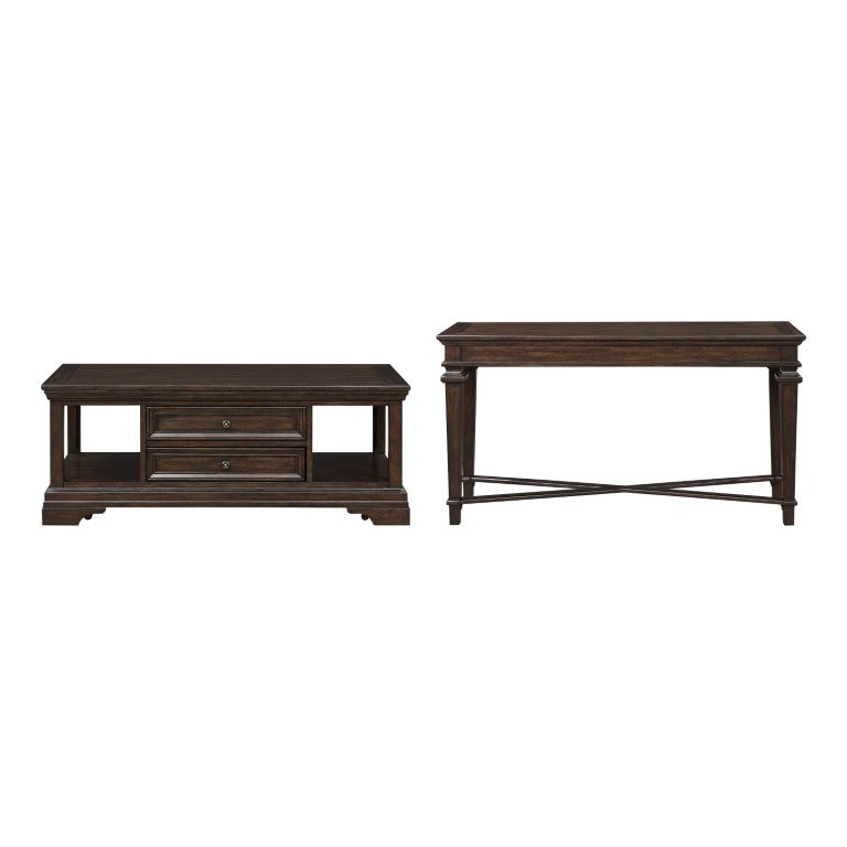 English Elm Cocktail and Sofa Table 2 Piece Set Birch Veneer Lift Top Living Room Furniture B011S04469