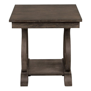 English Elm Cocktail and End Table Set French Provincial Acacia Wood Living Room Accent Duo B011S04482