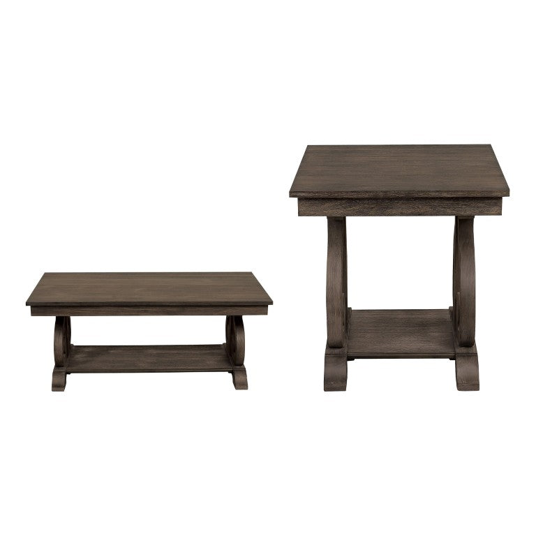 English Elm Cocktail and End Table 3 Piece Set Acacia Veneer French Provincial Living Room B011S04483