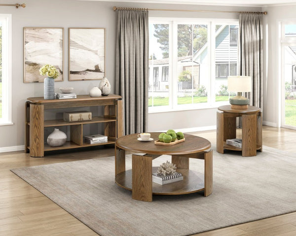 English Elm Cocktail and Sofa Table 2 Piece Set Oak Veneer Swivel Top Living Room Furniture B011S04511