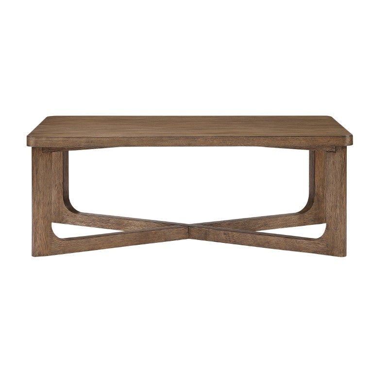 English Elm Cocktail and End Table 3 Piece Set Walnut Veneer X Base Living Room Collection B011S04519
