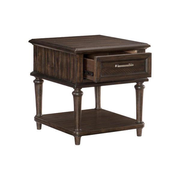 English Elm Cocktail Table Set Three Piece Reclaimed Wood Style with Drawers for Living Room B011S04528