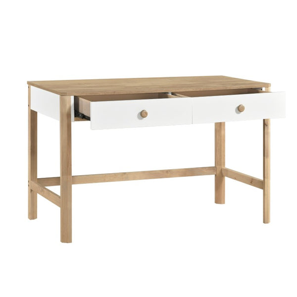 English Elm Hutch, Writing Desk and Bookcase Set Scandinavian Style Home Office Storage Solution B011S04540