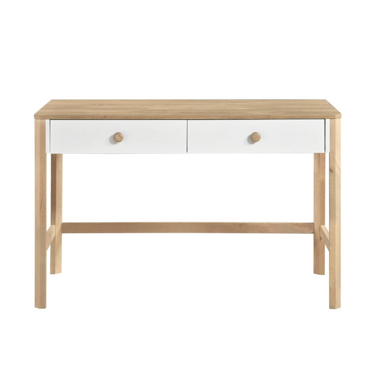 English Elm Hutch, Writing Desk and Bookcase Set Scandinavian Style Home Office Storage Solution B011S04540