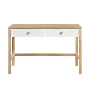 English Elm Hutch, Writing Desk and Bookcase Set Scandinavian Style Home Office Storage Solution B011S04540