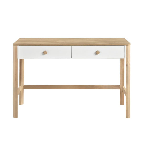 English Elm Hutch, Writing Desk and Bookcase Set Scandinavian Style Home Office Storage Solution B011S04540