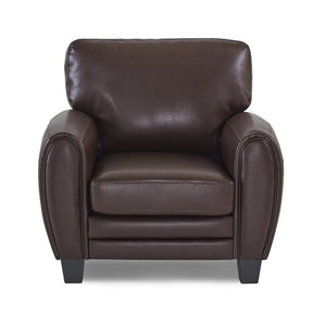 English Elm Modern Faux Leather 3 Piece Living Room Set with Sofa Loveseat and Accent Chair B011S04543