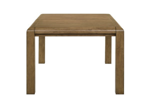 English Elm 7Pc Rustic Plank Table Dining Set with Leaf Extension and Six Upholstered Chairs B011S04558