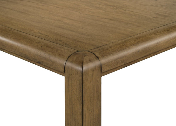 English Elm 7Pc Rustic Plank Table Dining Set with Leaf Extension and Six Upholstered Chairs B011S04558
