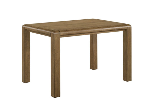 English Elm 7Pc Counter Height Extendable Dining Set Plank Top Table Six Upholstered Chairs B011S04560