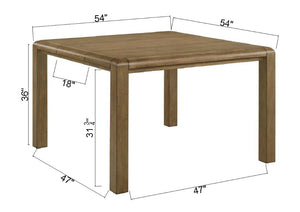 English Elm 5Pc Rustic Plank Top Extendable Counter Dining Set with Padded Upholstered Chairs B011S04562