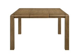 English Elm 5Pc Rustic Plank Top Extendable Counter Dining Set with Padded Upholstered Chairs B011S04562
