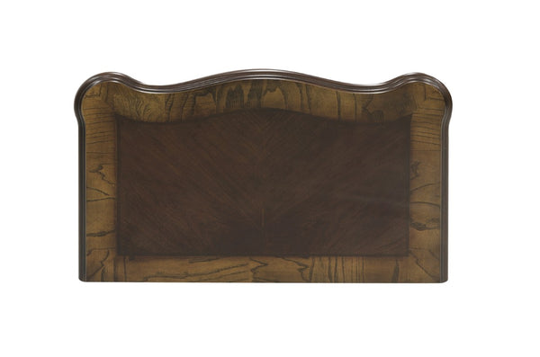 English Elm Queen Sleigh Bed Five Piece Suite Cherry Burl Veneer Traditional Bedroom Collection B011S04571