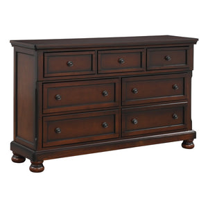 English Elm California King 5 Piece Bedroom Set Birch Veneer Cherry Finish Traditional Suite B011S04575