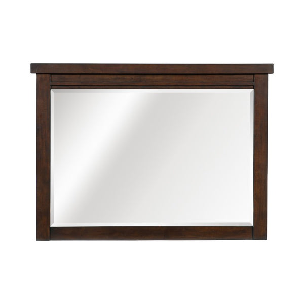English Elm Queen Sleigh Bed Dresser Mirror Nightstand Set Mango Veneer Brown Bedroom B011S04607