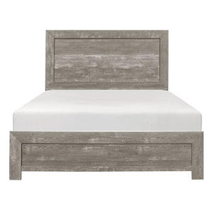English Elm Eastern King 5 Piece Bedroom Set Rustic Brown Faux Wood Panel Bed with Storage B011S04614
