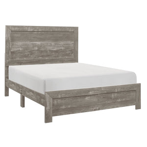 English Elm Eastern King 5 Piece Bedroom Set Rustic Brown Faux Wood Panel Bed with Storage B011S04614