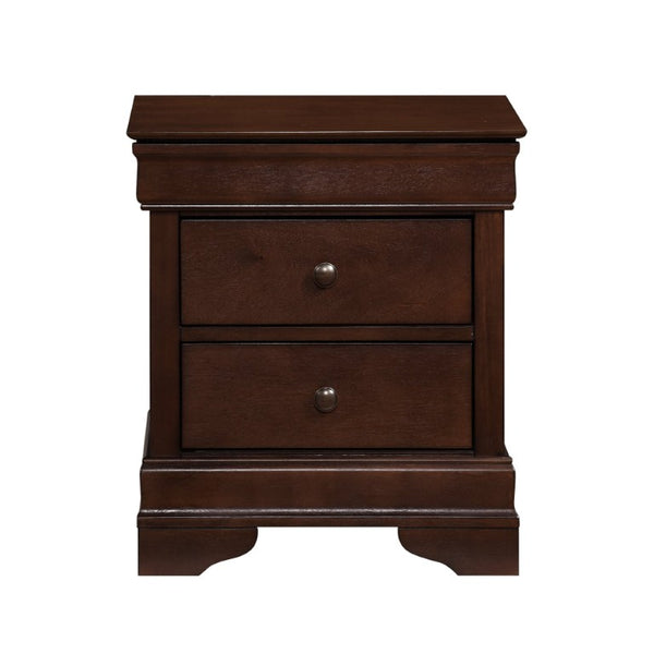 English Elm Twin Sleigh Bed Four Piece Set Louis Philippe Style Okume Veneer Dark Cherry Finish B011S04645