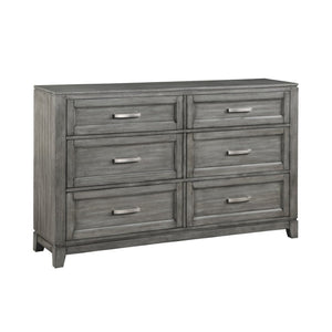 English Elm California King 5 Piece Bedroom Set Gray Okume Veneer Transitional Rustic Collection B011S04650