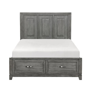 English Elm Full Bed Dresser Mirror Nightstand Set Okume Veneer Gray Modern Farmhouse Bedroom B011S04653