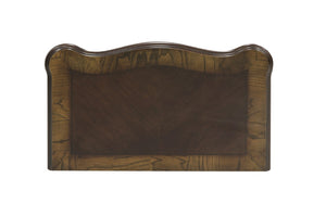 English Elm California King Sleigh Bed Set Cherry Burl Veneer Gold Tipped Traditional 5 Piece B011S04692