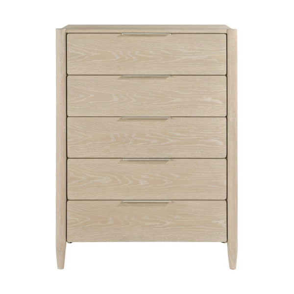 English Elm California King Bedroom Set Five Piece Oak Veneer with Upholstered Headboard and Storage B011S04715